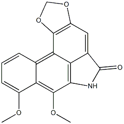 7,8-Dimethoxybenzo[f]-1,3-benzodioxolo[6,5,4-cd]indol-5(6H)-one Struktur