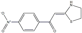 1-(4-ニトロフェニル)-2-[(E)-チアゾリジン-2-イリデン]エタン-1-オン 化學(xué)構(gòu)造式