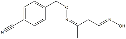 4-Hydroxyiminobutan-2-one O-(4-cyanobenzyl)oxime Struktur