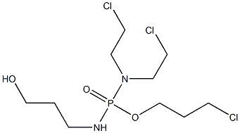 N,N-Bis(2-chloroethyl)-N'-(3-hydroxypropyl)diamidophosphoric acid 3-chloropropyl ester Struktur