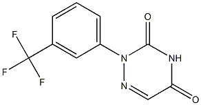 2-[3-(Trifluoromethyl)phenyl]-1,2,4-triazine-3,5(2H,4H)-dione Struktur