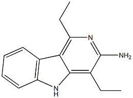 3-Amino-1,4-diethyl-5H-pyrido[4,3-b]indole Struktur