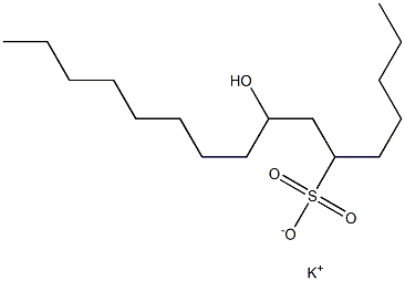 8-Hydroxyhexadecane-6-sulfonic acid potassium salt Struktur