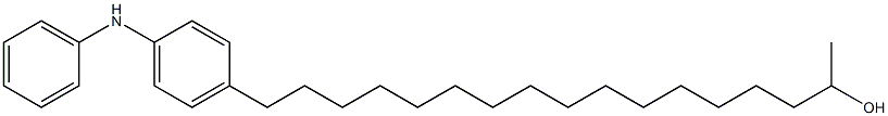 4-(16-Hydroxyheptadecyl)phenylphenylamine Struktur