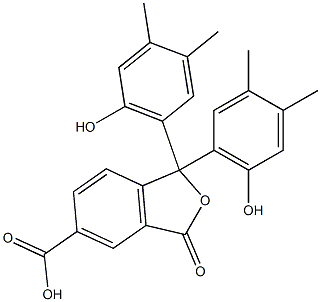 1,3-Dihydro-1,1-bis(6-hydroxy-3,4-dimethylphenyl)-3-oxoisobenzofuran-5-carboxylic acid Struktur