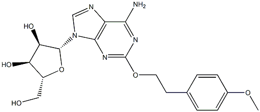 2-[2-(4-Methoxyphenyl)ethoxy]adenosine Struktur