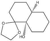 (4aR,8aS)-8a-Hydroxyoctahydronaphthalen-1(2H)-one ethylene acetal Struktur