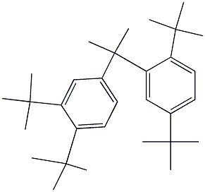 2-(2,5-Di-tert-butylphenyl)-2-(3,4-di-tert-butylphenyl)propane Struktur