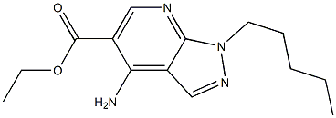 1-Pentyl-4-amino-1H-pyrazolo[3,4-b]pyridine-5-carboxylic acid ethyl ester Struktur