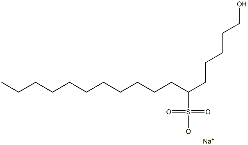 1-Hydroxyheptadecane-6-sulfonic acid sodium salt Struktur