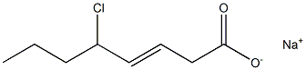 5-Chloro-3-octenoic acid sodium salt Struktur