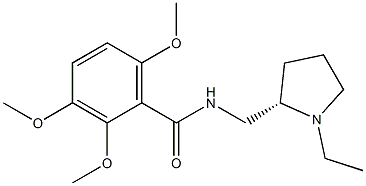 2,3,6-Trimethoxy-N-[[(2S)-1-ethylpyrrolidin-2-yl]methyl]benzamide Struktur