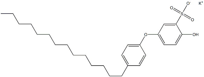 4-Hydroxy-4'-tetradecyl[oxybisbenzene]-3-sulfonic acid potassium salt Struktur