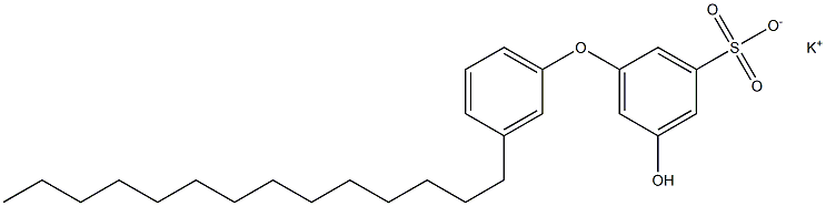 5-Hydroxy-3'-tetradecyl[oxybisbenzene]-3-sulfonic acid potassium salt Struktur