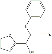 3-Hydroxy-2-(phenylthio)-3-(furan-2-yl)propanenitrile Struktur