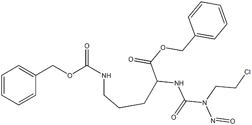 1-(2-Chloroethyl)-1-nitroso-3-[4-[[(benzyloxy)carbonyl]amino]-1-[(benzyloxy)carbonyl]butyl]urea Struktur