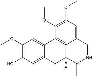 [6aS,(+)]-5,6,6a,7-Tetrahydro-1,2,10-trimethoxy-6-methyl-4H-dibenzo[de,g]isoquinoline-9-ol Struktur