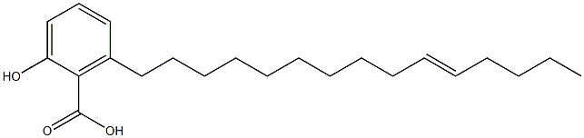 2-Hydroxy-6-[(E)-10-pentadecenyl]benzoic acid Struktur