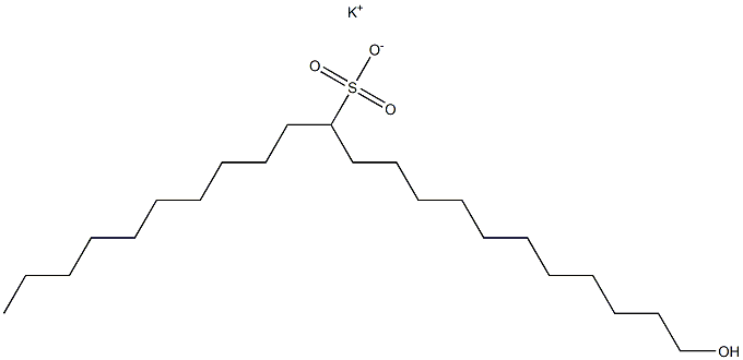 22-Hydroxydocosane-11-sulfonic acid potassium salt Struktur