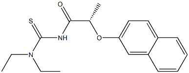 (-)-1,1-Diethyl-3-[(S)-2-(2-naphtyloxy)propionyl]thiourea Struktur