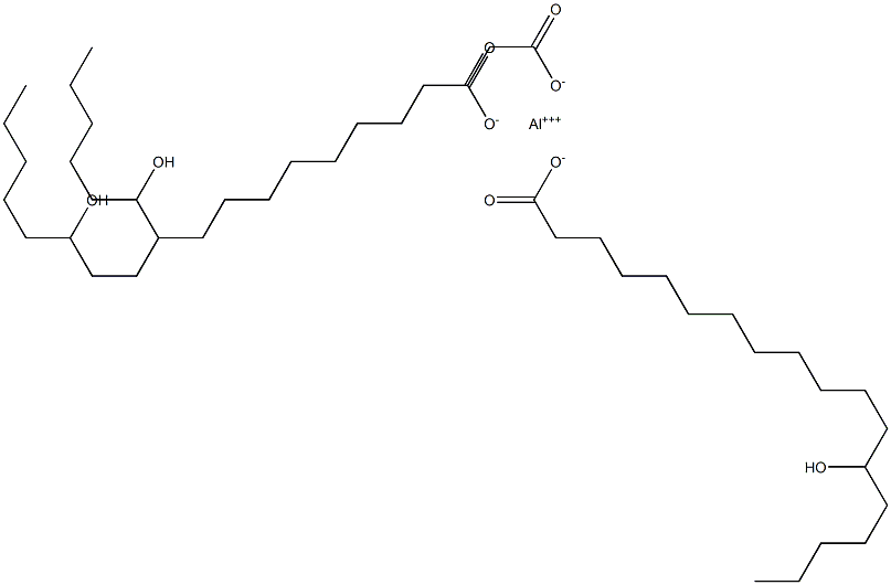 Tris(13-hydroxystearic acid)aluminum salt Struktur