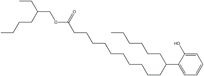 12-(2-Hydroxyphenyl)stearic acid 2-ethylhexyl ester Struktur