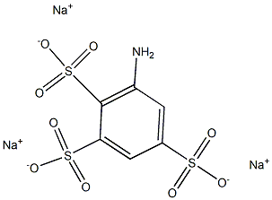 6-Amino-1,2,4-benzenetrisulfonic acid trisodium salt Struktur