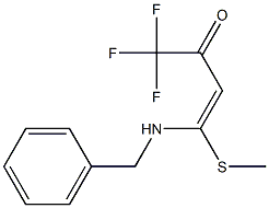 1,1,1-Trifluoro-4-(benzylamino)-4-(methylthio)-3-buten-2-one Struktur