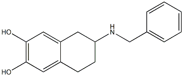 6-Benzylamino-5,6,7,8-tetrahydronaphthalene-2,3-diol Struktur