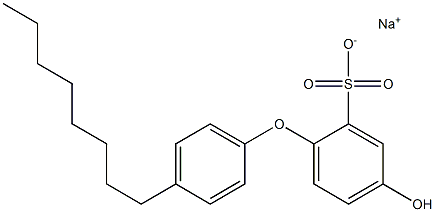 4-Hydroxy-4'-octyl[oxybisbenzene]-2-sulfonic acid sodium salt Struktur