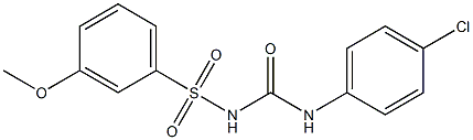 1-(3-Methoxyphenylsulfonyl)-3-(4-chlorophenyl)urea Struktur