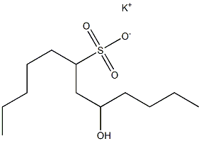 8-Hydroxydodecane-6-sulfonic acid potassium salt Struktur