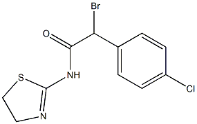 N-(2-Thiazolin-2-yl)-2-(4-chlorophenyl)-2-bromoacetamide Struktur