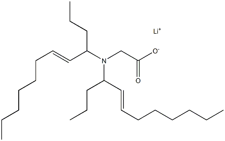 N,N-Di(5-dodecen-4-yl)aminoacetic acid lithium salt Struktur