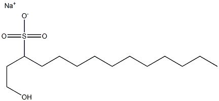 1-Hydroxytetradecane-3-sulfonic acid sodium salt Struktur