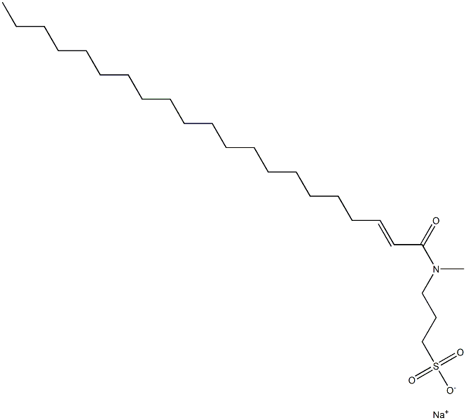 3-[N-(1-Oxo-2-henicosen-1-yl)-N-methylamino]-1-propanesulfonic acid sodium salt Struktur