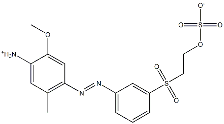 4-[[3-[[2-(Sulfonatooxy)ethyl]sulfonyl]phenyl]azo]-5-methyl-2-methoxybenzenaminium Struktur