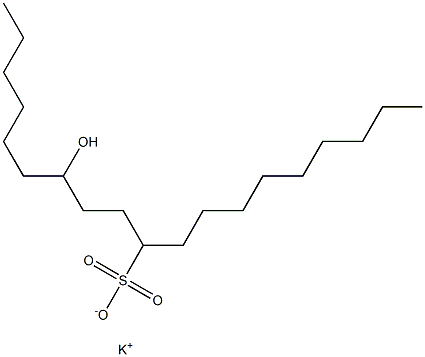 7-Hydroxynonadecane-10-sulfonic acid potassium salt Struktur