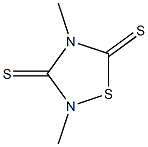 2,4-Dimethyl-1,2,4-thiadiazolidine-3,5-dithione Struktur