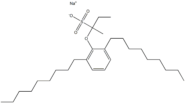 2-(2,6-Dinonylphenoxy)butane-2-sulfonic acid sodium salt Struktur