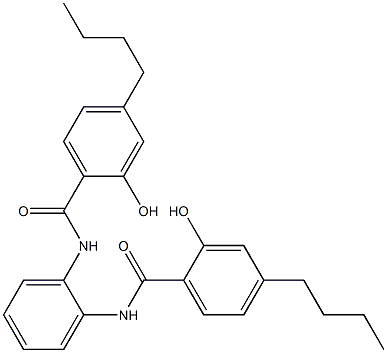 N,N'-Bis(4-butylsalicyloyl)-o-phenylenediamine Struktur