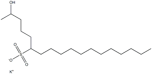 2-Hydroxyoctadecane-6-sulfonic acid potassium salt Struktur