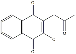 3-Methoxy-2-acetonyl-1,4-naphthoquinone Struktur