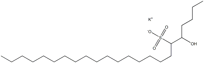 5-Hydroxytricosane-6-sulfonic acid potassium salt Struktur