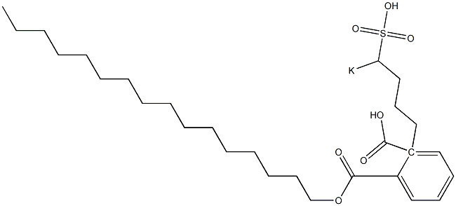 Phthalic acid 1-hexadecyl 2-(4-potassiosulfobutyl) ester Struktur