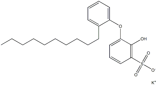 2-Hydroxy-2'-decyl[oxybisbenzene]-3-sulfonic acid potassium salt Struktur