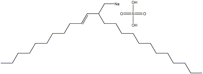 Sulfuric acid 2-(1-undecenyl)tetradecyl=sodium ester salt Struktur