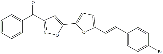 3-Benzoyl-5-[5-[2-(4-bromophenyl)ethenyl]furan-2-yl]isoxazole Struktur