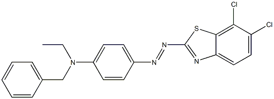 2-[4-(Benzylethylamino)phenylazo]-6,7-dichlorobenzothiazole Struktur