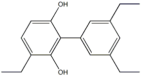 4-Ethyl-2-(3,5-diethylphenyl)benzene-1,3-diol Struktur